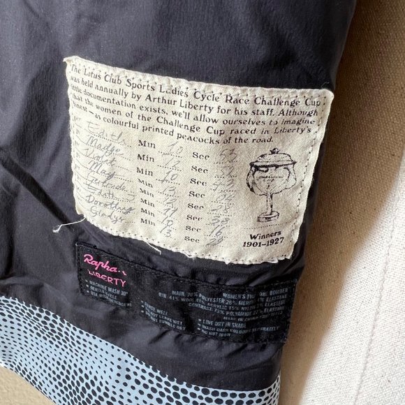 EUC Rapha + Liberty of London Two Tone Bomber Jacket Women M‎ Windproof Jersey - Picture 8 of 11